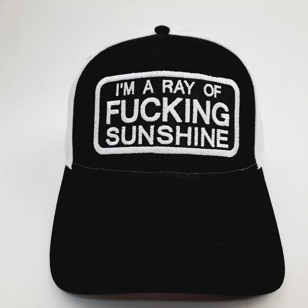 Ray Of Sunshine Trucker Mesh Snapback Cap Hat Embroidered Patch